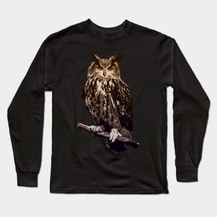 Owl Vector Graphic Design Long Sleeve T-Shirt